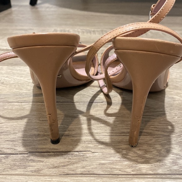 Gucci Nude Studded Ankle Strap Heels - Picture 3 of 8